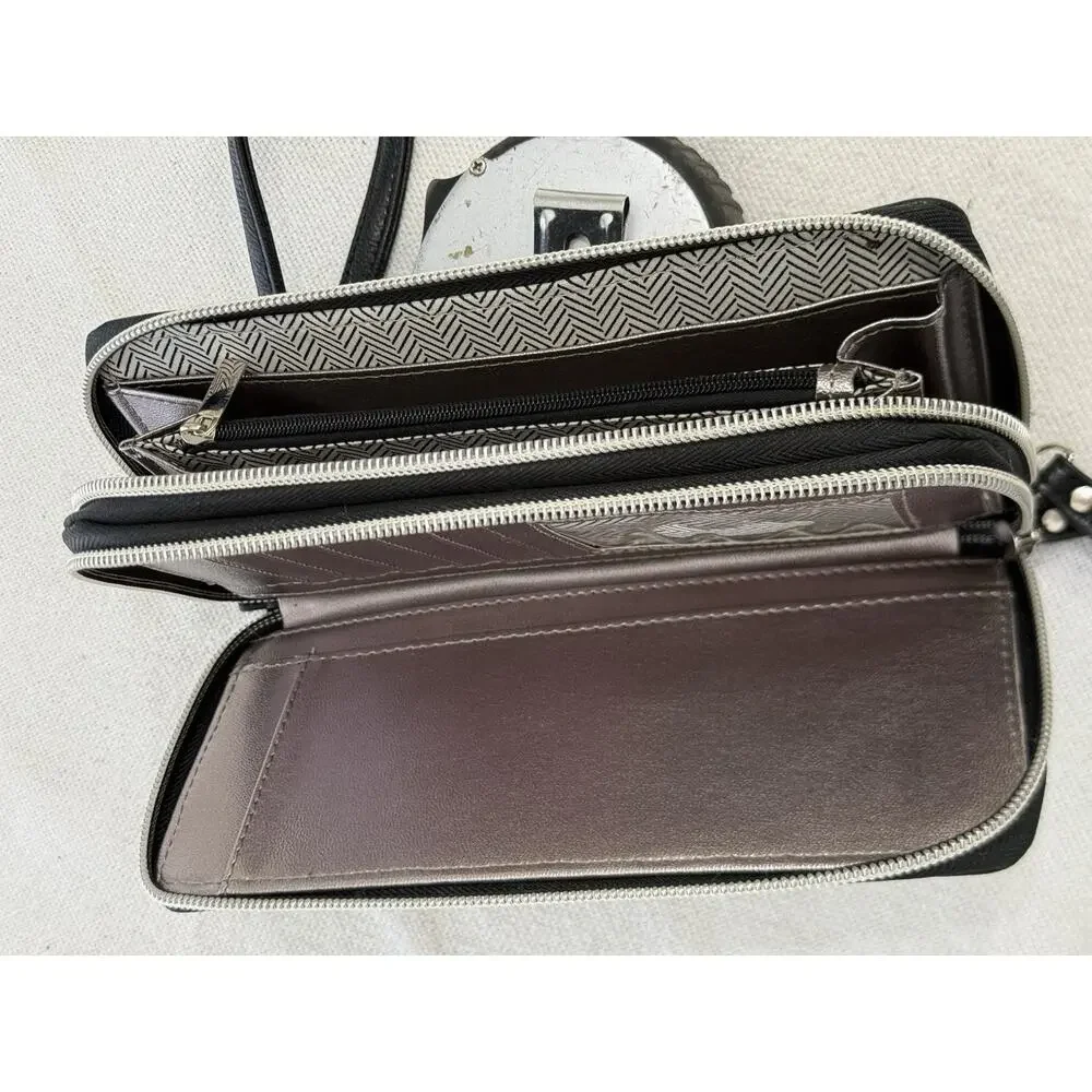 Women’s Black And Silver Steve Madden Wallet